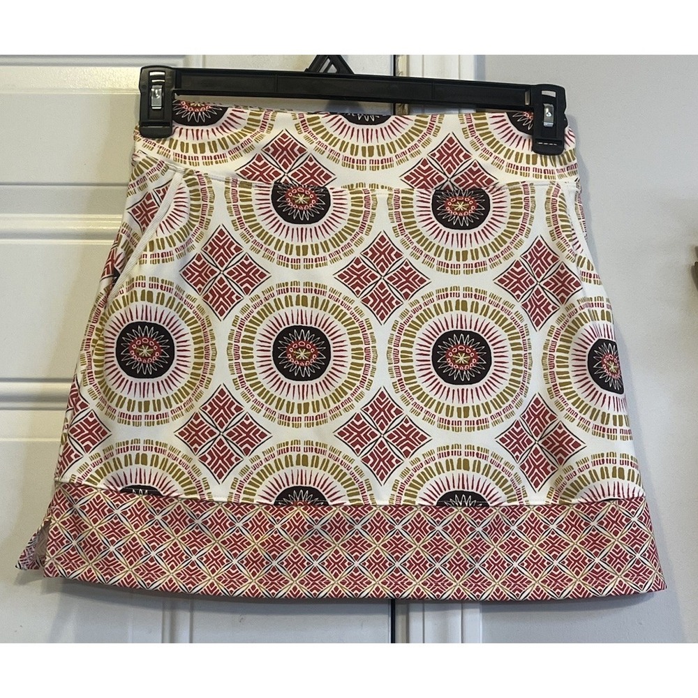 Sigrid Olsen Geometric Print Skort With pockets Golf Pickleball Tennis Active - Picture 1 of 9
